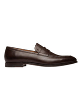 Load image into Gallery viewer, Bally Webb 6237981 Men's Coffee Calf Plain Leather Penny Loafers MSRP $770