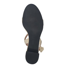 Load image into Gallery viewer, Bally Carlas 6234127 Women's Bone Lamb Leather Heeled Sandals MSRP $695