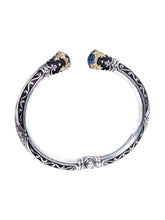 Load image into Gallery viewer, Konstantino Dome Silver 18k Gold & Blue Spinel Bracelet BMK4377-298-CUT MSRP $1300