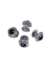 Load image into Gallery viewer, Konstantino Men's Silver Black Onyx Tuxedo Stud Set SMMK14-120-CUT MSRP $260