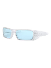 Load image into Gallery viewer, Oakley Gascan 9014-5560 Men's Matte Clear w/Light Blue Sunglasses MSRP $237