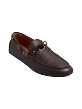 Load image into Gallery viewer, Bally Kyan 6304667 Men's Ebano Leather Drivers Shoes MSRP $678