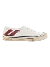 Load image into Gallery viewer, Bally Lyder 6305875 Men's White/Red Leather Sneakers MSRP $750