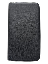 Load image into Gallery viewer, Bally Sevyn 6218496 Zippered Long Wallet Black Calf Grained Leather MSRP $630