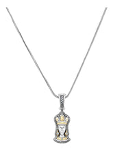 Load image into Gallery viewer, Konstantino Dome Silver,18k Gold Blue Spinel Pendant & Chain MEKJ739-478 MSRP $860