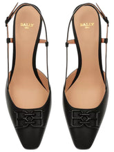 Load image into Gallery viewer, Bally Eva 6302867 Women's Black High Heel Slingback Leather Pumps MSRP $965