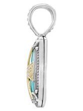 Load image into Gallery viewer, Konstantino 18K & Silver Turquoise Pendant with Chain MEKJ666-130-137 MSRP $1740