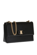 Load image into Gallery viewer, Salvatore Ferragamo Ginny Women's 674278 Black Shoulder Bag MSRP $1980