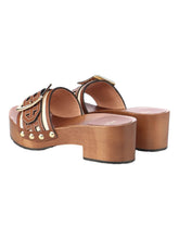 Load image into Gallery viewer, Bally Ellin 6238126 Women's Natural Cotton Wood Buckled Sandals MSRP $580