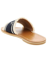 Load image into Gallery viewer, Bally Bianka 6302817 Women's Black & Bone Flat Sandals MSRP $420