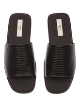 Load image into Gallery viewer, Bally Sabian 6303343 Men's Black Embossed Leather Slide Sandals MSRP $630