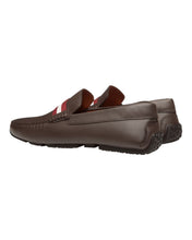 Load image into Gallery viewer, Bally Waltec 6230207 Men's Chocolate Calf Plain Leather Loafers MSRP $620