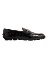 Load image into Gallery viewer, Bally Keeper 6304976 Men's Black Croc-Embossed Kerbs Drivers Size 12 MSRP $690