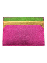 Load image into Gallery viewer, Bally Tigi 6213685 Grass Goat Laminated Card Holder Wallet MSRP $240