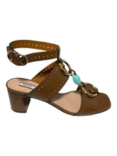 Load image into Gallery viewer, Bally Otta 6225837 Ladies Ring-embellished Perforated Leather Sandals MSRP $875