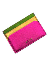 Load image into Gallery viewer, Bally Tigi 6213685 Grass Goat Laminated Card Holder Wallet MSRP $240