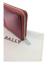 Load image into Gallery viewer, Bally Salen 6219459 Women's Garnet Zippered Wallet Calf Leather MSRP $450