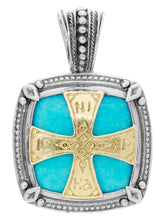 Load image into Gallery viewer, Konstantino 18K & Silver Turquoise Pendant with Chain MEKJ666-130-137 MSRP $1740