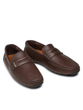Load image into Gallery viewer, Bally Pavel 6234455 Men's Coffee Bovine Grained Leather Loafer MSRP $550