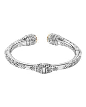 Load image into Gallery viewer, Konstantino Dome Silver and 18K Gold MOP Doublet Etched Cuff Bracelet BKJ699-313 MSRP $1390