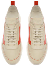 Load image into Gallery viewer, Bally Darys 6303303 Men's Dusty White & Orange Suede Leather Sneakers MSRP $630