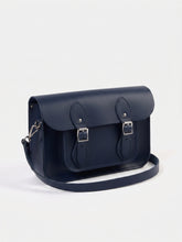 Load image into Gallery viewer, The Satchel SAT111004MNI10101 Navy Leather Shoulder Bag MSRP $320