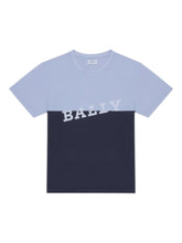 Load image into Gallery viewer, Bally 6303201 Men's Poolside/Midnight 100% Cotton Logo T-Shirt Size M MSRP $300