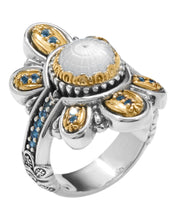 Load image into Gallery viewer, Konstantino Dome Silver 18k Gold Mother of Pearl Ring DKJ975-630 S6 MSRP $1400