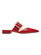 Load image into Gallery viewer, Bally Jemina 6238151 Women's Lipstick Calf Plain Leather Flat Mules MSRP $750