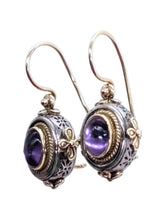 Load image into Gallery viewer, Konstantino Silver, 18K Gold & Amethyst Earrings SKMK2935-101-CAB MSRP $950