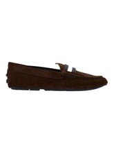 Load image into Gallery viewer, Bally Kansan 6305037 Men's Ebano Suede Leather Loafers MSRP $650