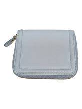 Load image into Gallery viewer, Salvatore Ferragamo Vara 683545 Light Blue Leather Compact Wallet MSRP $595