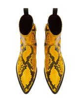 Load image into Gallery viewer, Bally Gaiman 6304334 Men's Giallo Snake Embossed Leather Boots MSRP $1100