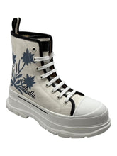 Load image into Gallery viewer, Bally Fyon 6302341 Women's Bone Cotton Chunky Soled Lace-Up Sneakers MSRP $730