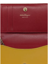 Load image into Gallery viewer, Salvatore Ferragamo Vara Women's 705291 Yellow Wallet With Chain MSRP $795