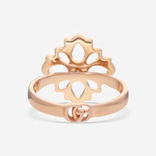 Load image into Gallery viewer, Gucci 18K Rose Gold Ring Diamond Flower Ring YBC79624500101 Size 6.75 MSRP$2,250