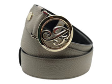 Load image into Gallery viewer, Bally 6240503 Bettyan Women's Gray Grained Leather Size 105 MSRP $345