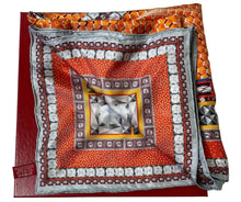 Load image into Gallery viewer, Baccarat 2809897 Ladies Louxor Twillsilk Maxi Tie Orange Scarf MSRP $400