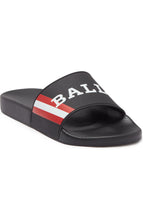 Load image into Gallery viewer, NEW Bally Simon 6234034 Men's Black Logo Rubber Sandals MSRP $195