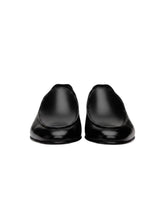 Load image into Gallery viewer, Bally Parvy 6308055 Men's Black Buffalo Plain Leather Loafer MSRP $820