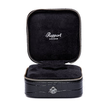 Load image into Gallery viewer, Rapport London Director's Range Leather Small Cufflink Box in Black - D336