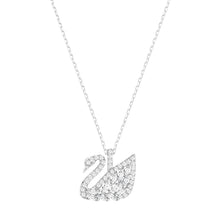 Load image into Gallery viewer, Swarovski Swan Lake Pendant 5296469 Necklace Rhodium Plated & Crystal MSRP $189