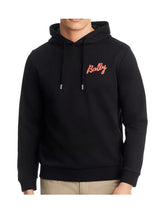 Load image into Gallery viewer, Bally 6303078 Men's Orange Logo Drawstring Hoodie Black Size L MSRP $420