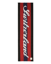 Load image into Gallery viewer, Bally 6302880 Wool Jacquard Scarf In Red & Navy MSRP $325