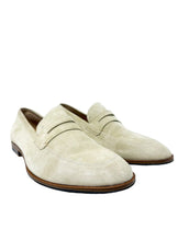 Load image into Gallery viewer, Bally Webb 6303295 Men's Fossil Calf Suede Leather Penny Loafers MSRP $770
