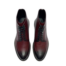 Load image into Gallery viewer, Bally Kristan 6239770 Men's Heritage Red Embossed Leather Boots Size 7.5 MSRP $965