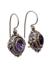 Load image into Gallery viewer, Konstantino Silver, 18K Gold & Amethyst Earrings SKMK2935-101-CAB MSRP $950