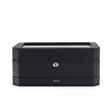 Load image into Gallery viewer, Wolf 458603 Windsor 10 Piece Watch Box with Drawer in Black & Purple MSRP $369