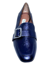 Load image into Gallery viewer, Bally Janelle 6217721 Ladies Metal Ink Loafers Leather MSRP $870