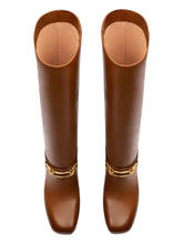 Load image into Gallery viewer, Bally Deanne 6239452 Women's Cuero Knee-High Leather Boots Size 5.5 MSRP $1628